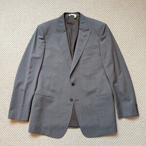 Armani Collezioni G-Line Grey Suit Jacket Blazer Mens 44L Made in Italy Wool